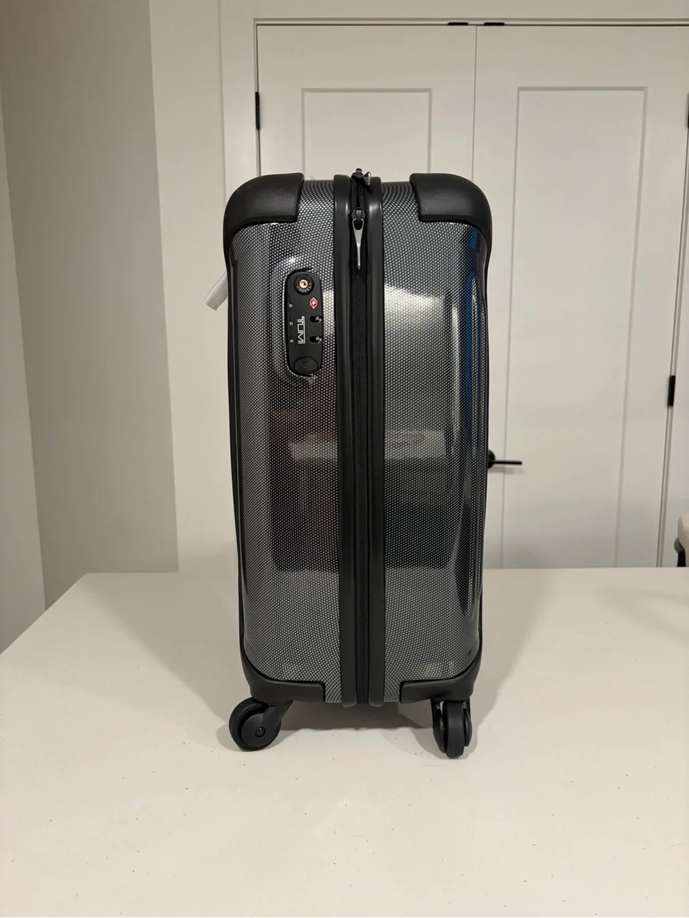 Tumi Gray Textured Hardside Spinner Carry-On